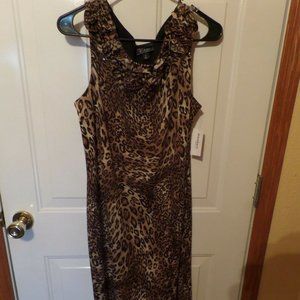 NEW WITH TAGS Sz 16 Dress Barn Animal Print Sleeveless Dress